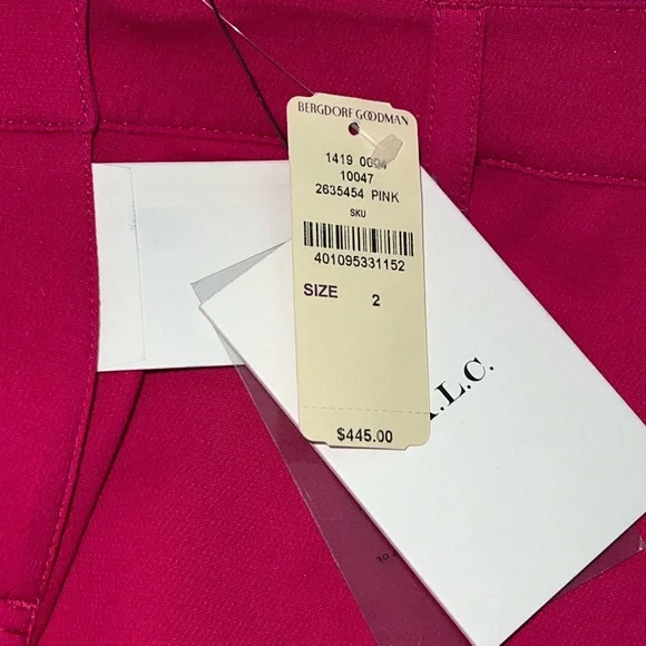 A.L.C. Javier Hot Pink Split Hem Pants Size 2 NWT
